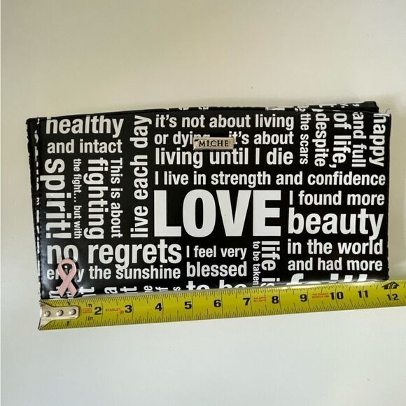 MICHE Classic Bag Shell Breast Cancer Awareness White Black Retired EUC - Picture 4 of 9